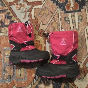 Kamik Pink and Black Winter Boots